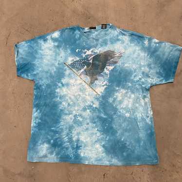American Wildlife American Eagle Black T-Shirt Tee Liquid Blue