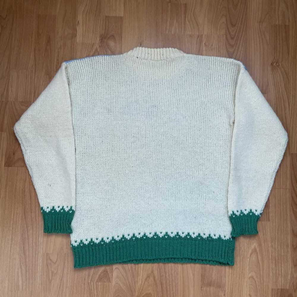 Vintage Vintage Sheep on a Farm Knitted Sweater S… - image 3