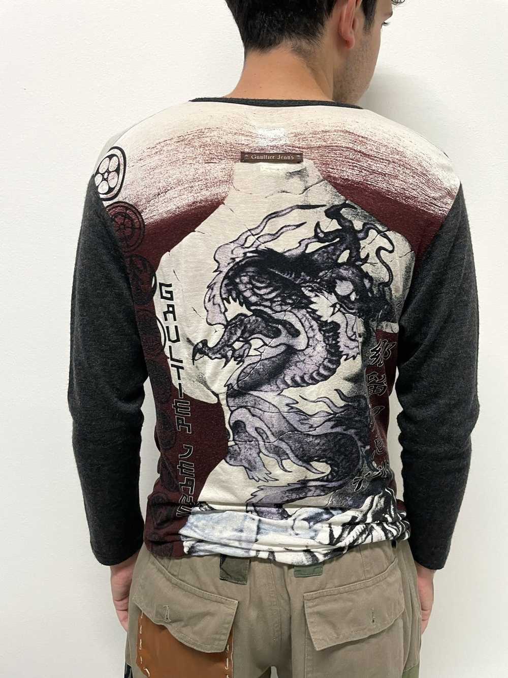 Jean Paul Gaultier Dragon long sleeve t-shirt mes… - image 2