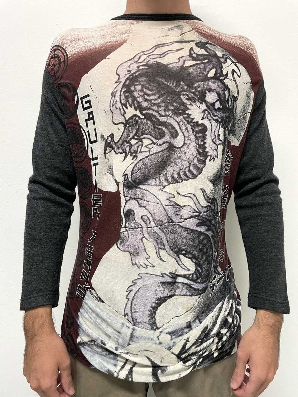 Jean Paul Gaultier Dragon long sleeve t-shirt mes… - image 3