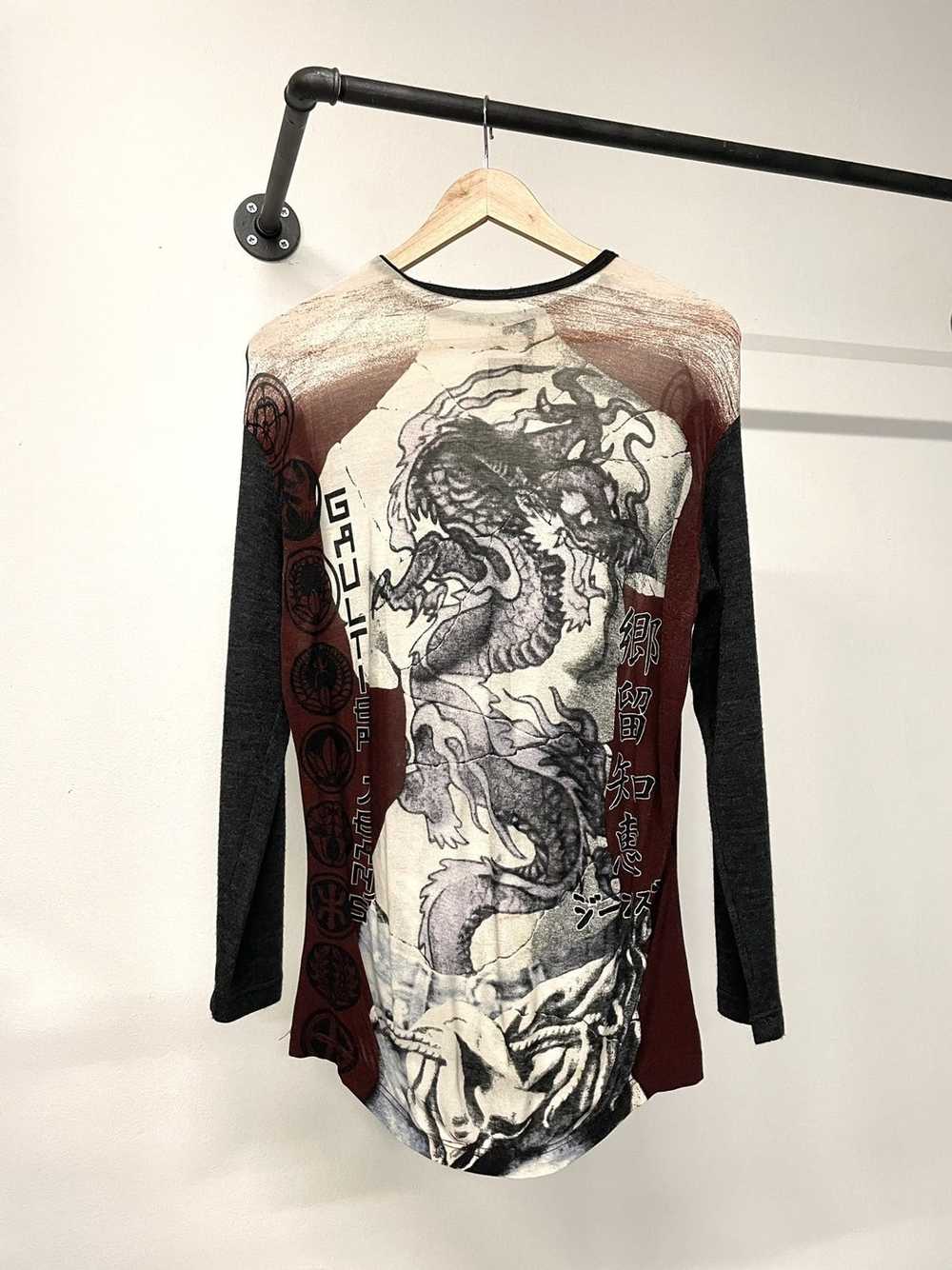 Jean Paul Gaultier Dragon long sleeve t-shirt mes… - image 4