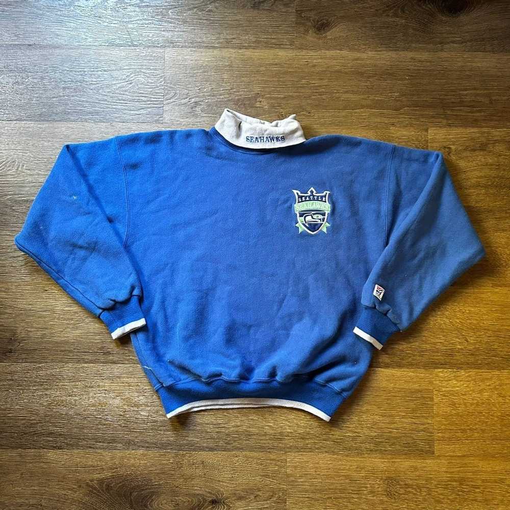 Vintage Vintage seattle seahawks blue T shirt - image 1