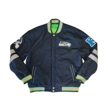 NFL DEEP NAVY SEATTLE SEAHAWKS VARSITY JACKET (XXL)