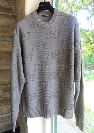 Balenciaga Balenciaga Sweater L grey monogram knit