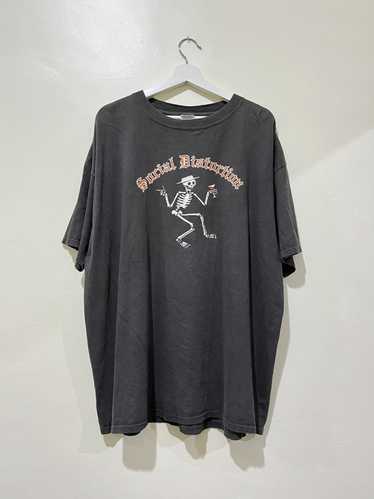 Band Tees Social Distortion Y2K Faded Oversized Ts