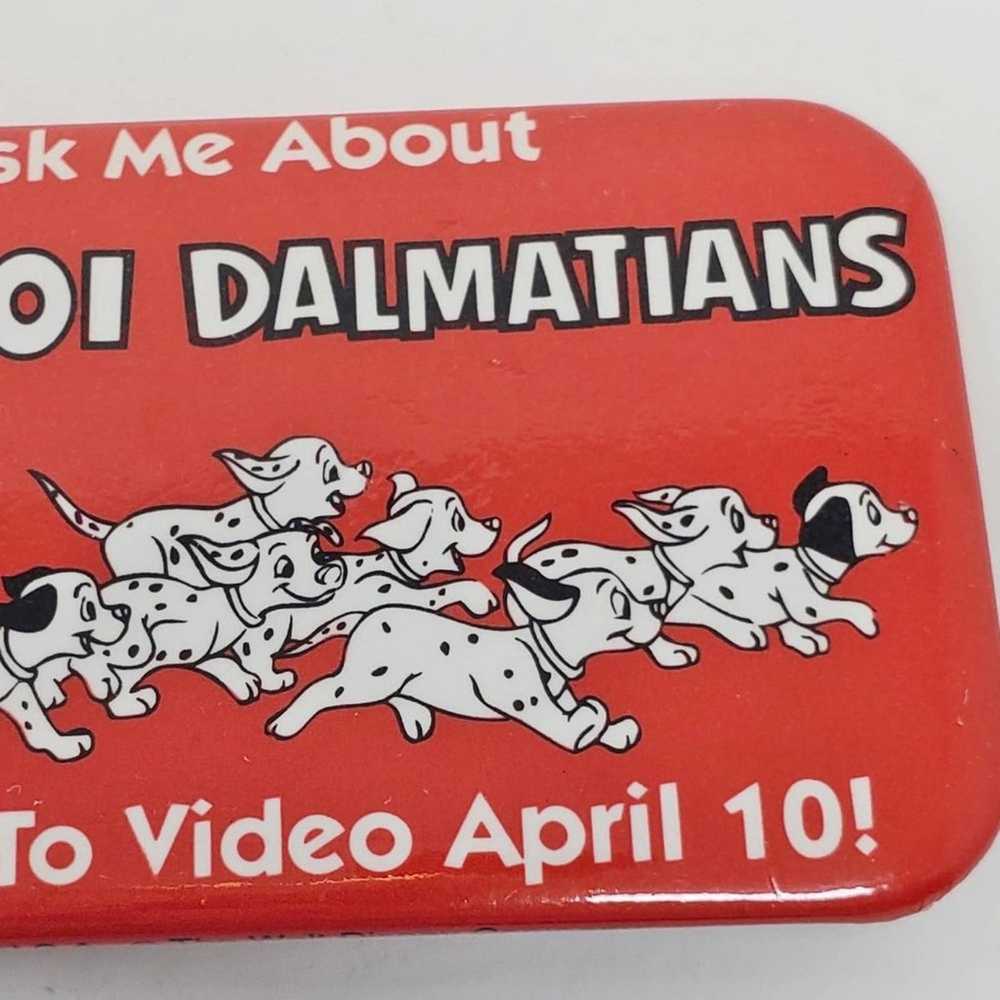 Disney VTG Disney 101 Dalmatians Promo Button 90s… - image 4