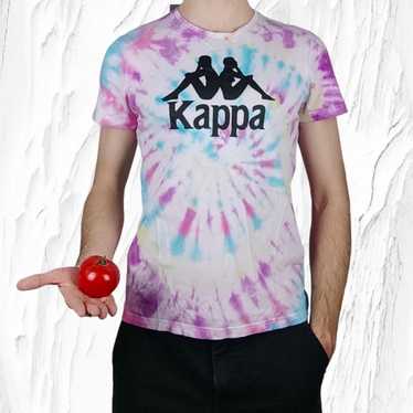 Kappa × Vintage Vintage Tie-Dye Rainbow Kappa Tee… - image 1