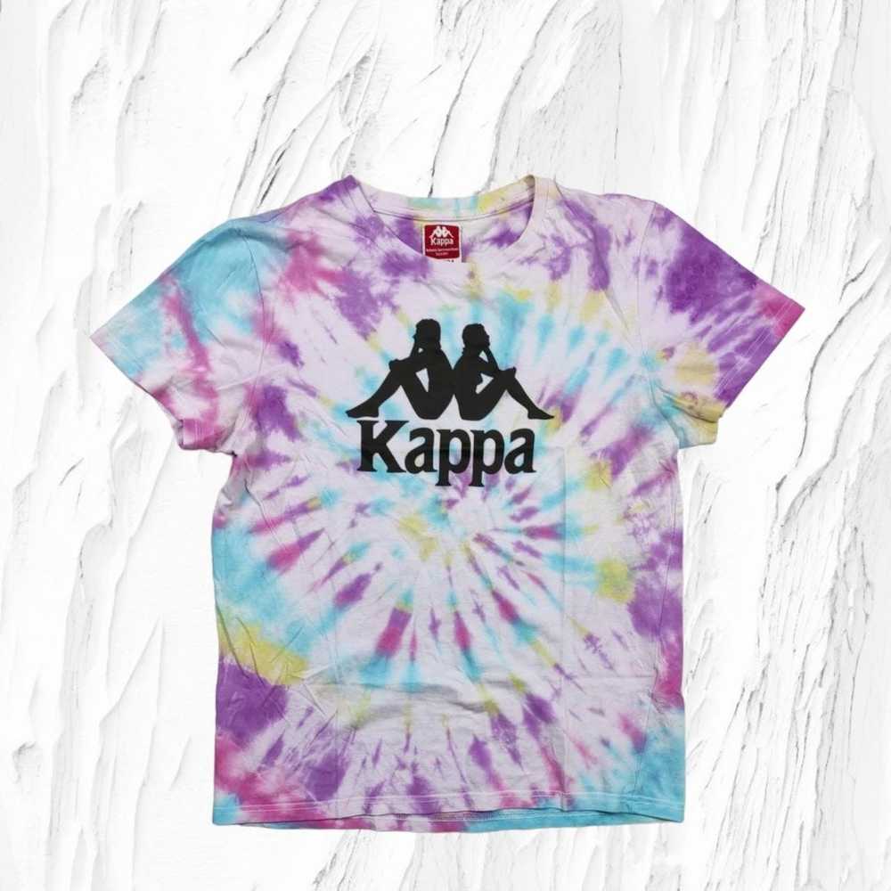 Kappa × Vintage Vintage Tie-Dye Rainbow Kappa Tee… - image 2