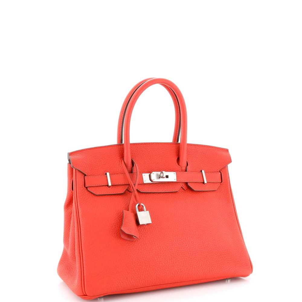 Hermes Birkin Handbag Rouge Tomate Clemence with … - image 2