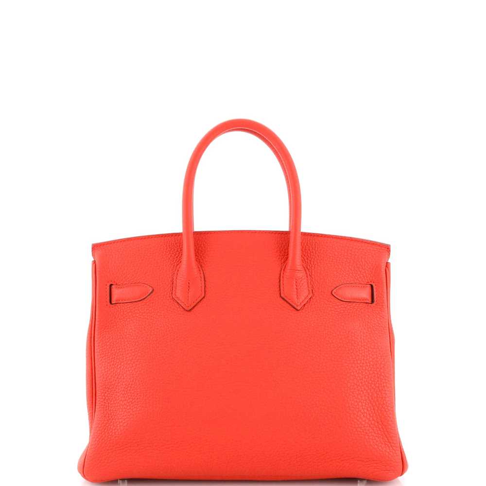 Hermes Birkin Handbag Rouge Tomate Clemence with … - image 3