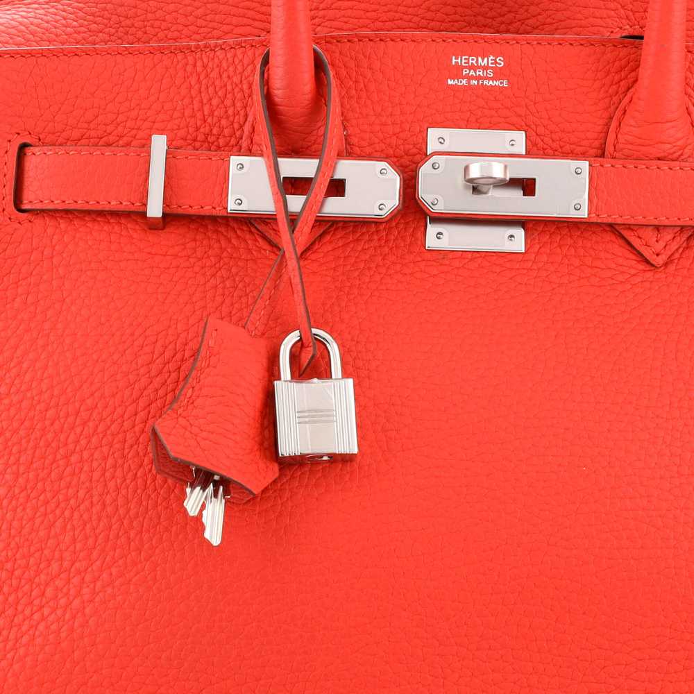 Hermes Birkin Handbag Rouge Tomate Clemence with … - image 6