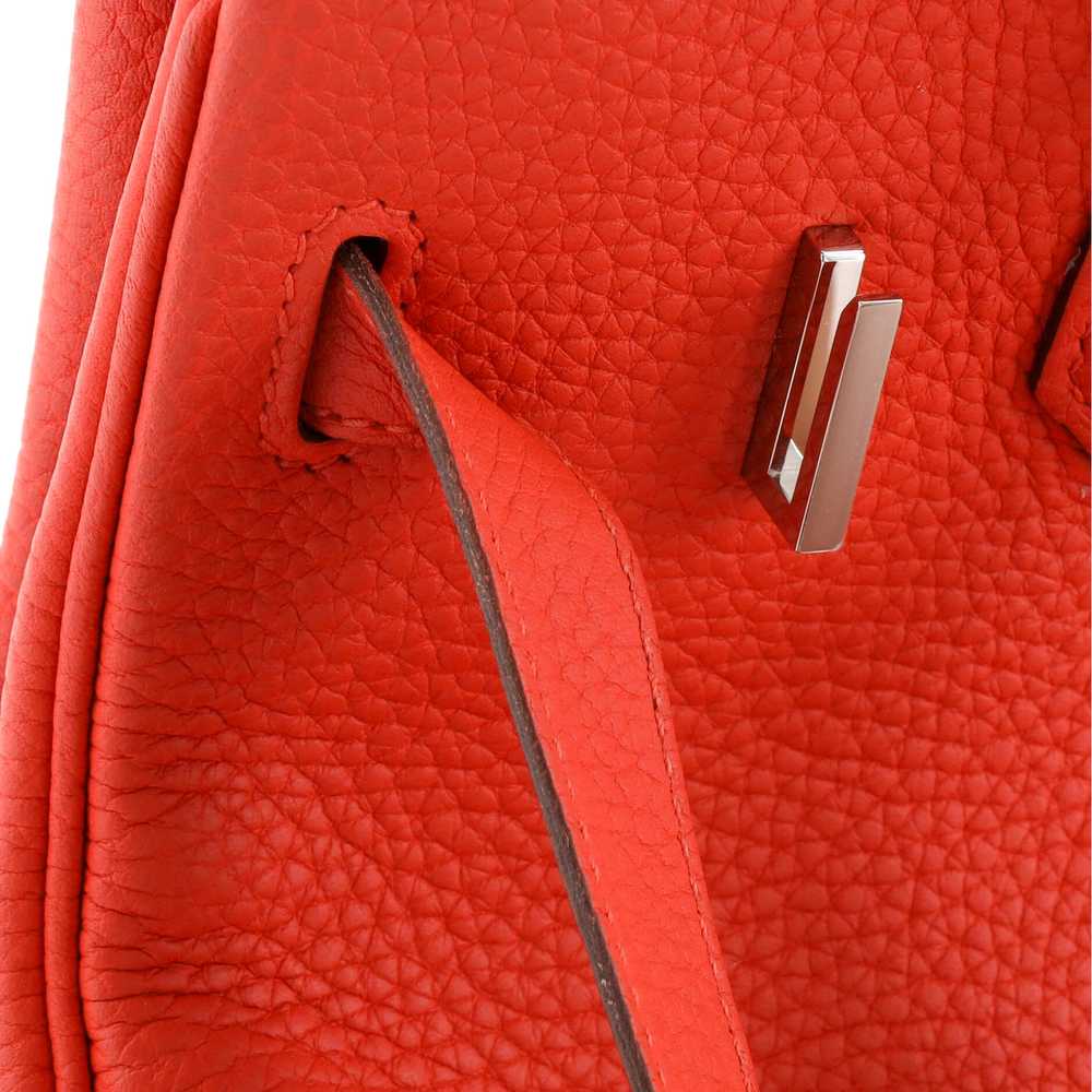 Hermes Birkin Handbag Rouge Tomate Clemence with … - image 8