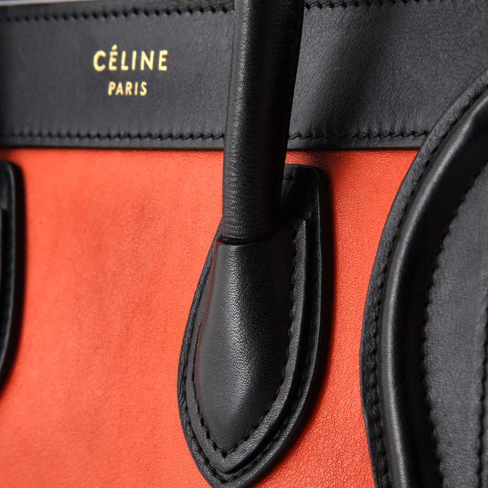 CÉLINE Bicolor Luggage Bag Grainy Leather Nano