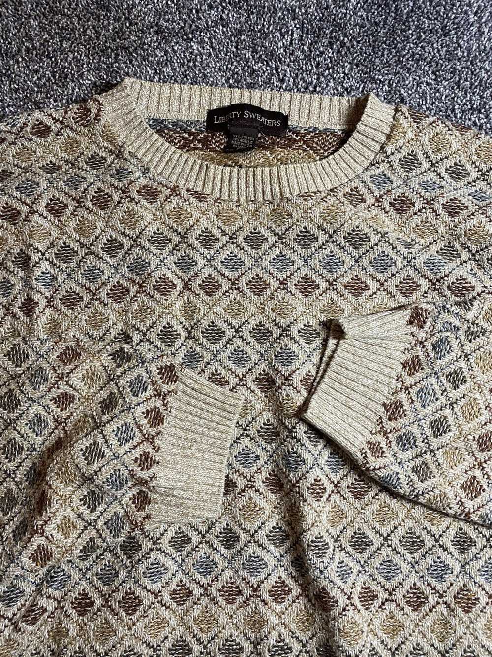 Vintage Vintage Diamond Pattern Knit Sweater - image 4