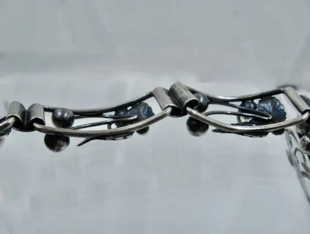 Lauritzen Denmark Sterling Bracelet Leaves & Berr… - image 7