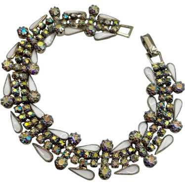 Vintage WEISS Rhinestones & Enamel Bracelet Auror… - image 1