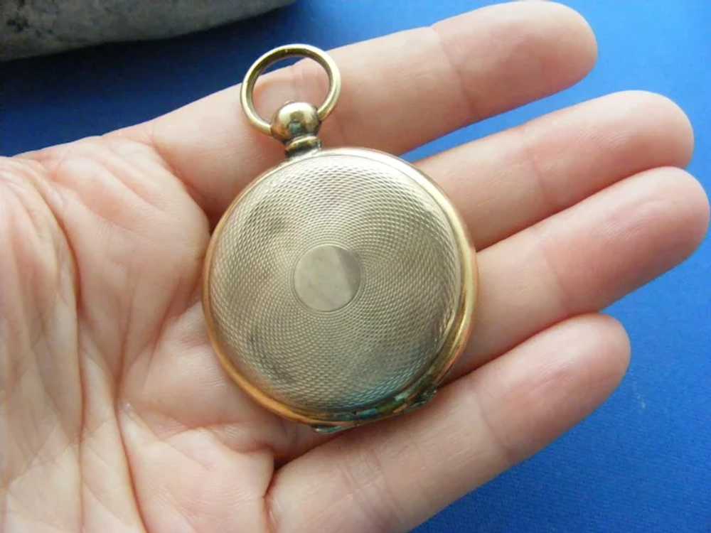 Victorian 1870s Pocket Watch Case Memorial Locket… - image 5