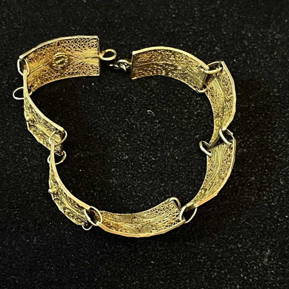 Vintage Topazio Gold Over Silver Bracelet - image 2