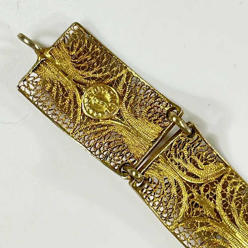 Vintage Topazio Gold Over Silver Bracelet - image 4