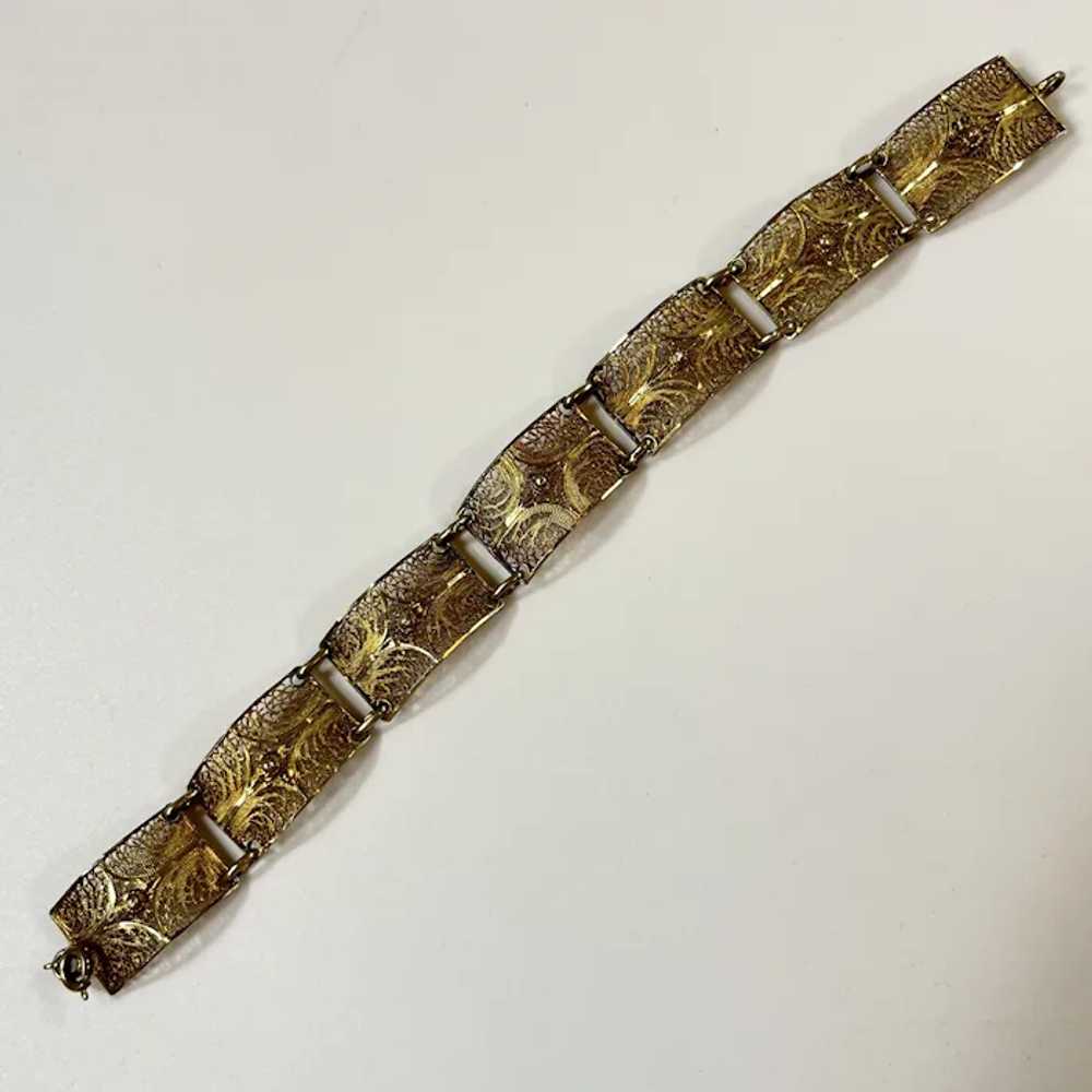 Vintage Topazio Gold Over Silver Bracelet - image 7