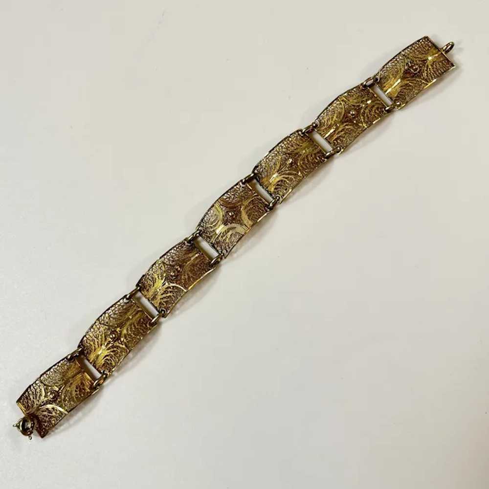 Vintage Topazio Gold Over Silver Bracelet - image 8