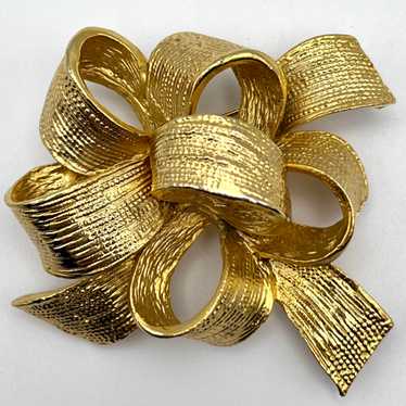 1980s Made in the USA Bow Brooch - image 1