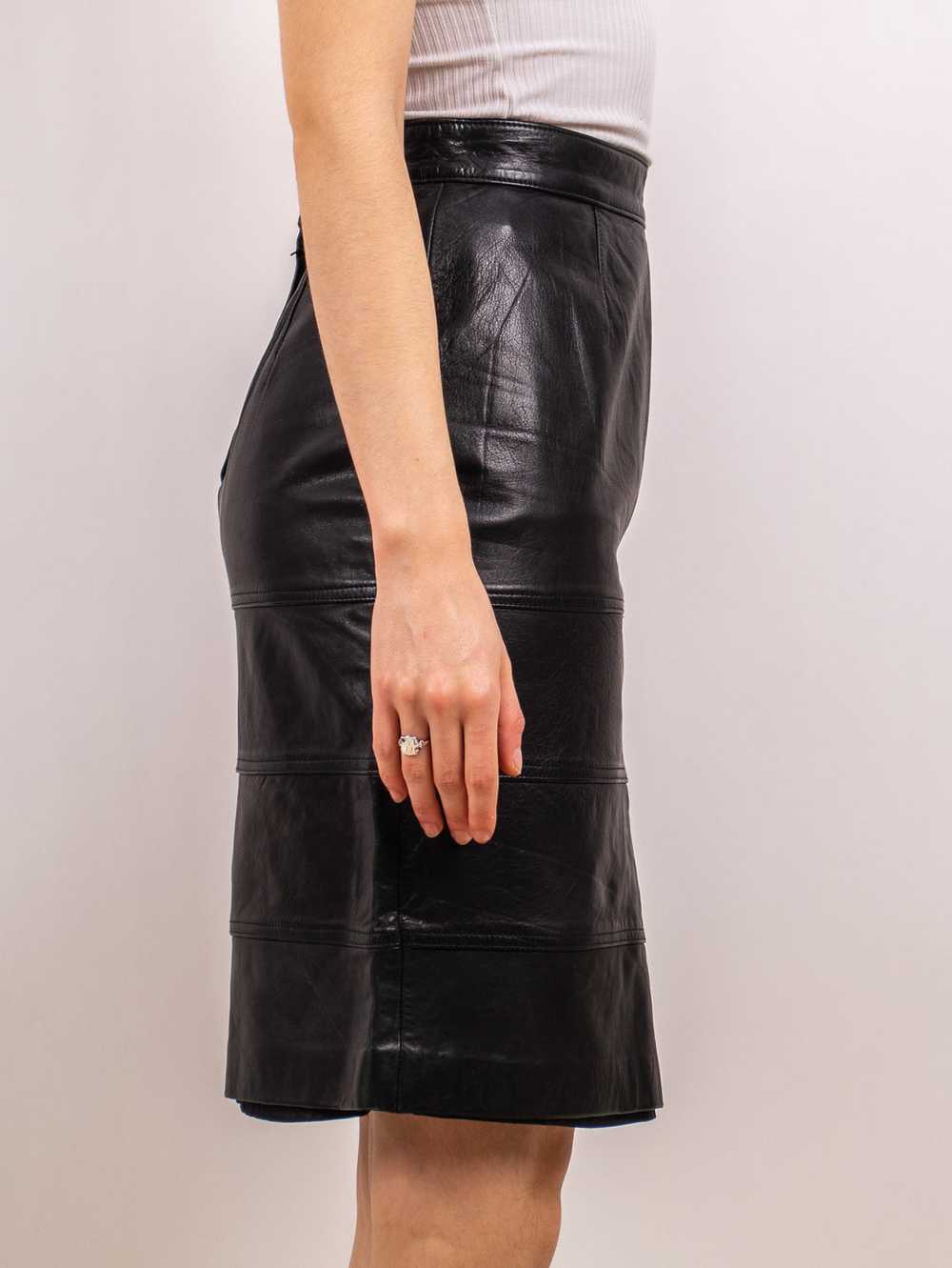 1980's 'debbie schuchat' leather skirt - image 4