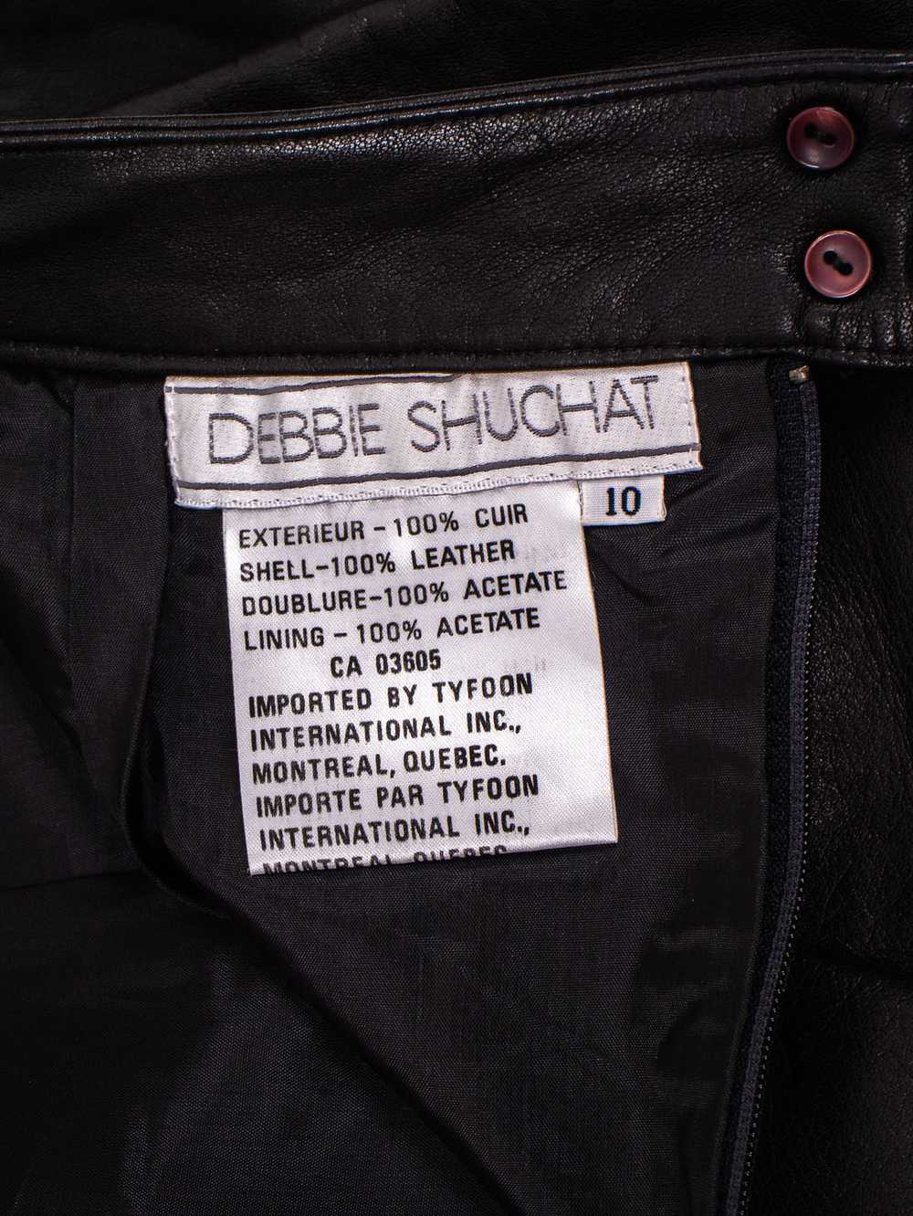 1980's 'debbie schuchat' leather skirt - image 6