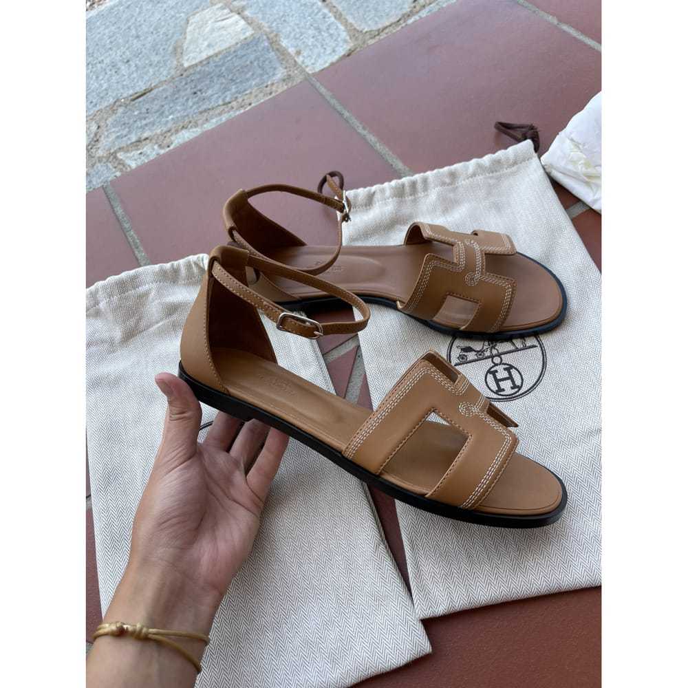 Hermès Santorini leather sandal - image 5