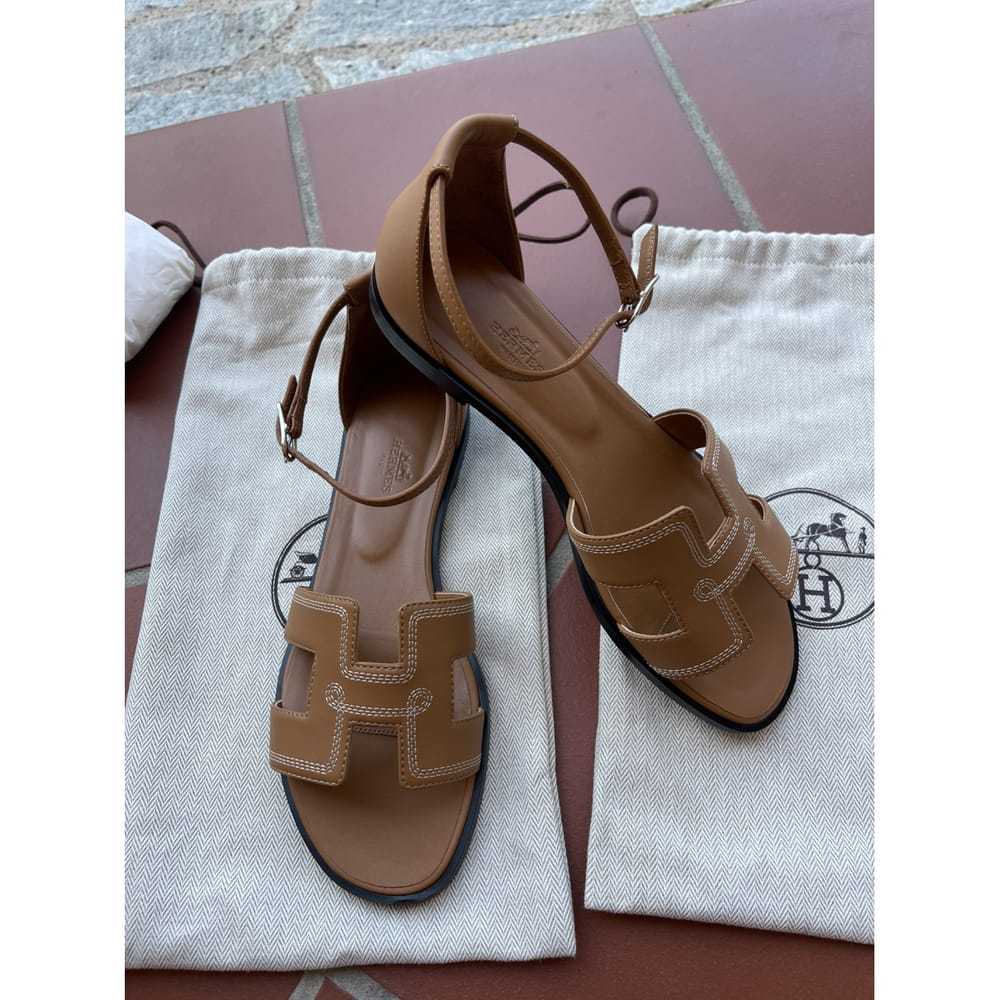 Hermès Santorini leather sandal - image 7