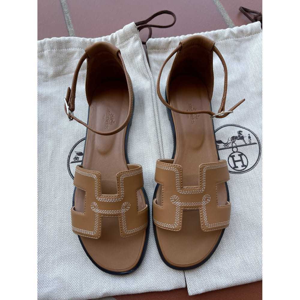 Hermès Santorini leather sandal - image 8