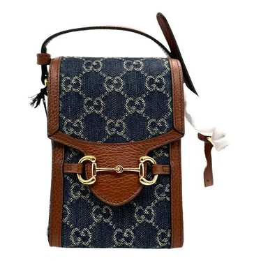 GUCCI Shoulder Bag 625615 Horsebit 1955 GG Supreme Canvas/leather Brow –