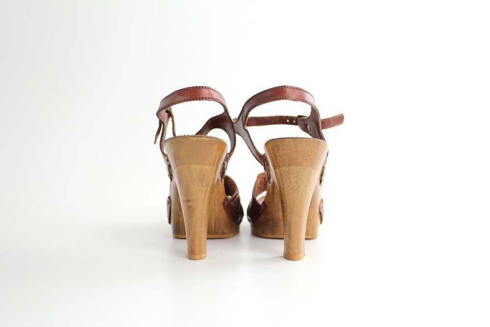 Vintage 1970s Sienna Woven Leather Sandals - Neve… - image 5