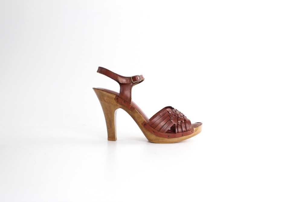 Vintage 1970s Sienna Woven Leather Sandals - Neve… - image 7