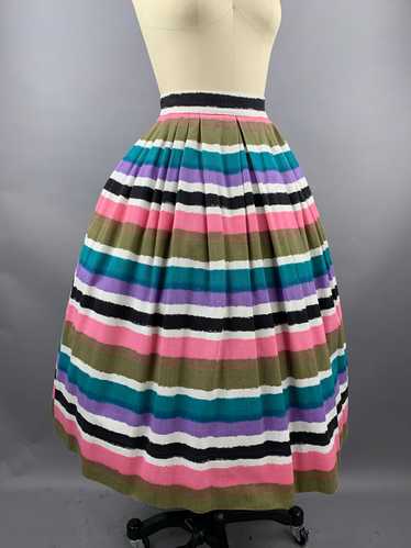 1960s Bobbie Brooks Rainbow Striped Cotton Pique … - image 1
