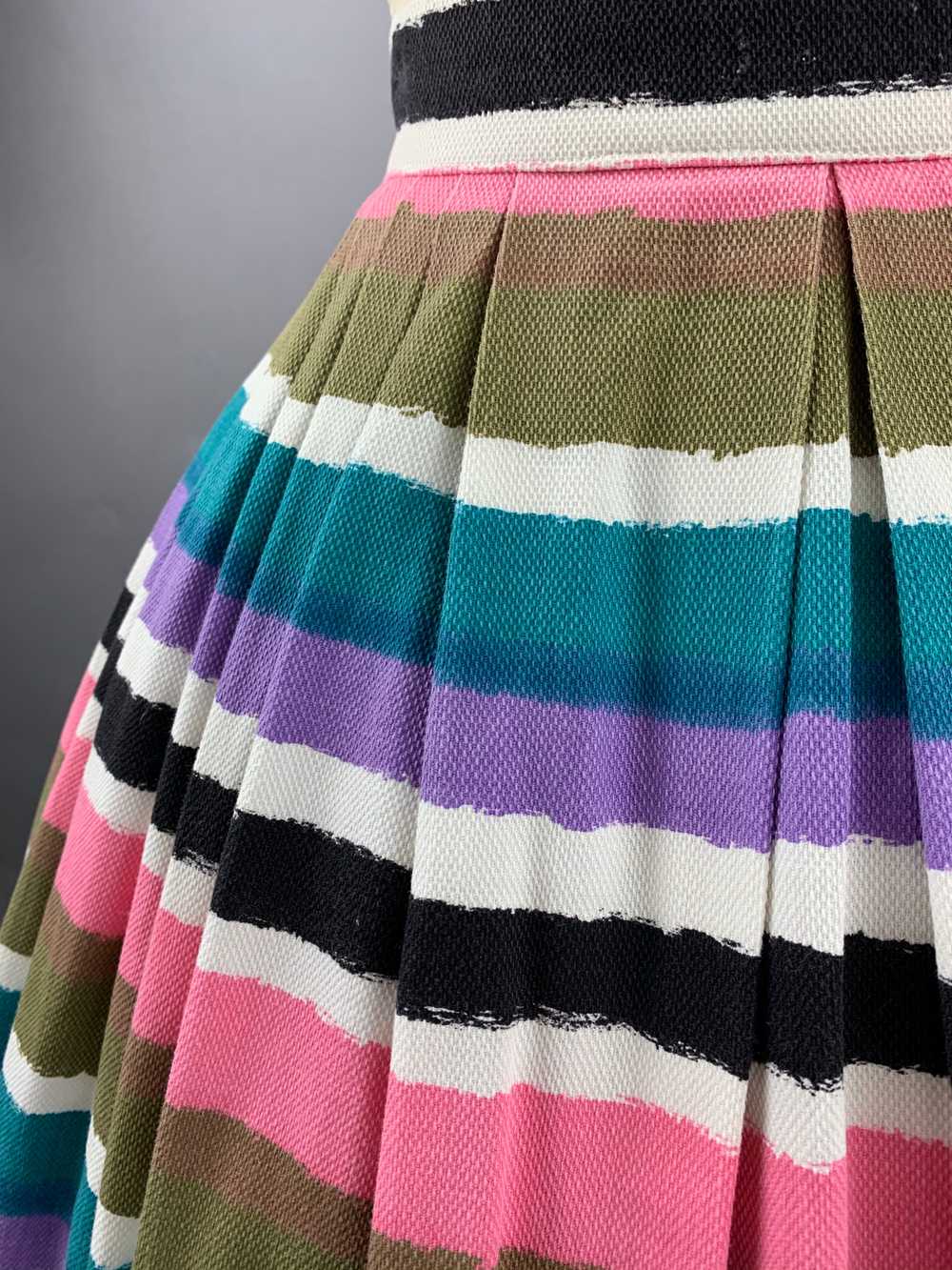 1960s Bobbie Brooks Rainbow Striped Cotton Pique … - image 4