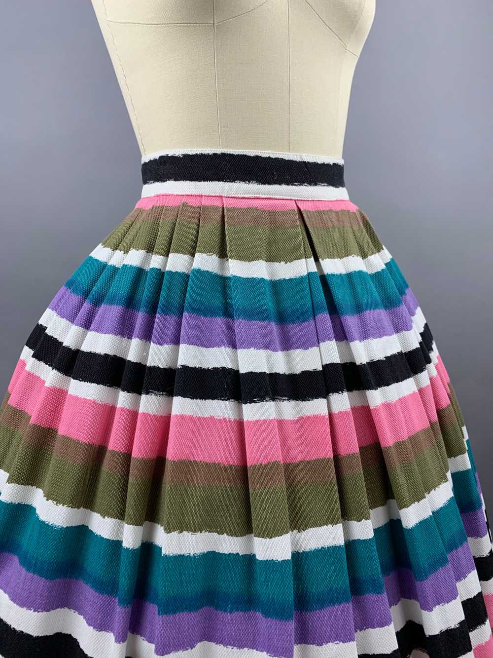 1960s Bobbie Brooks Rainbow Striped Cotton Pique … - image 7