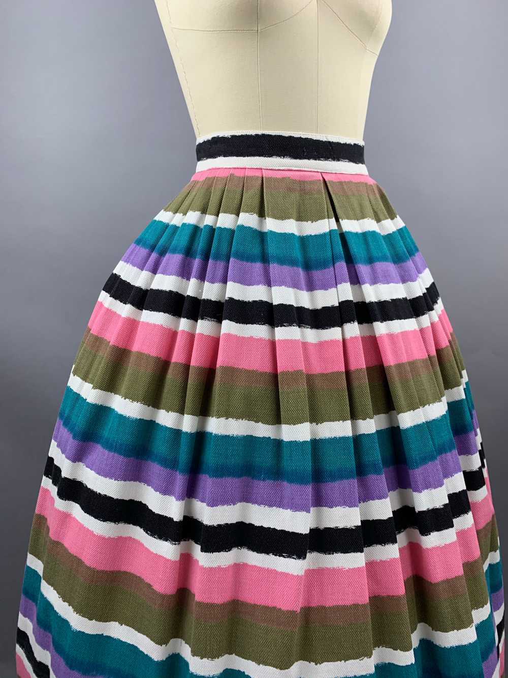 1960s Bobbie Brooks Rainbow Striped Cotton Pique … - image 8