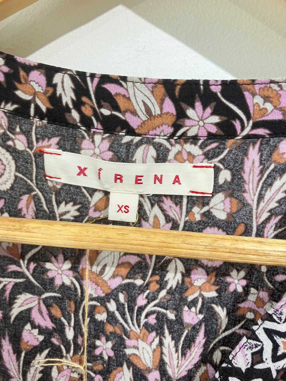 Xirena Black, White, and Pink Floral Midi Dress - image 5