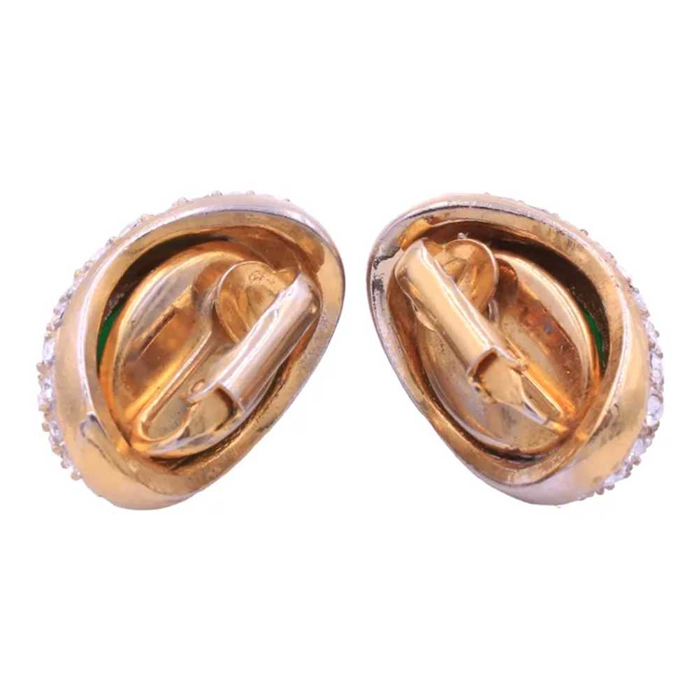 Earrings Cabochon Pave Rhinestone - image 3