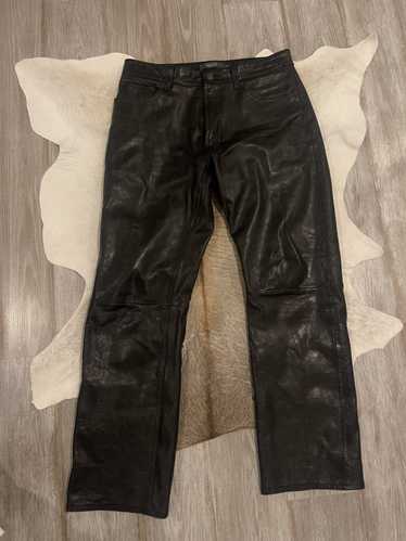 The Gap Vintage Leather Pants Y2K Black size 8 bootcut, lined