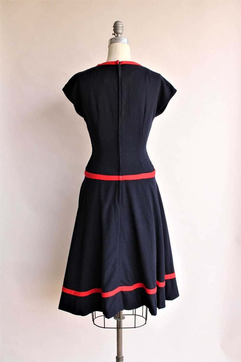 Vintage Vintage 1950s Dress, Maggie Stover Navy B… - image 10