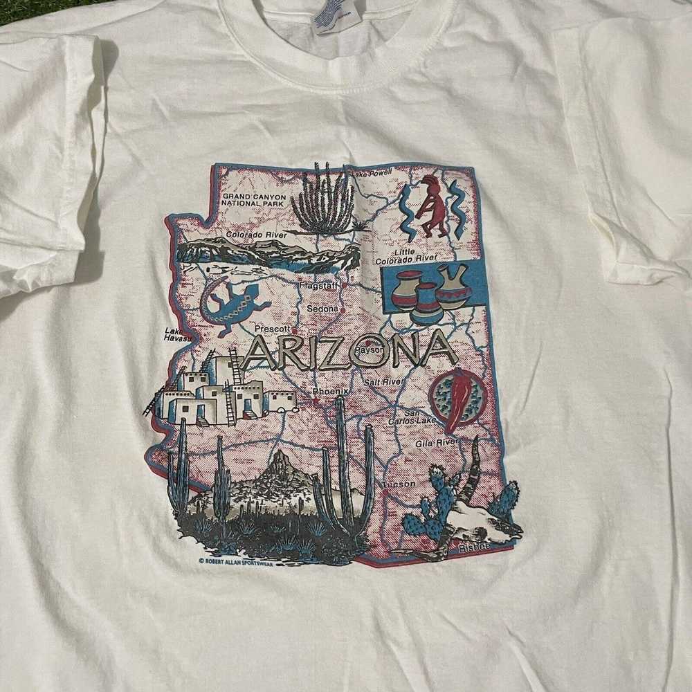 AriZona Vintage Y2K Arizona Map T Shirt XL 00s Te… - image 2