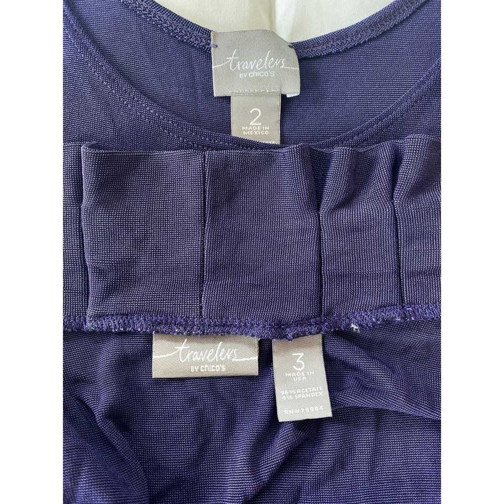 Other Chico’s Twin Set Travelers Classic Purple R… - image 6