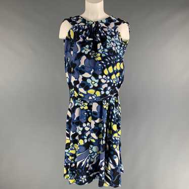 Marni Blue White Yellow Sleeveless Dress