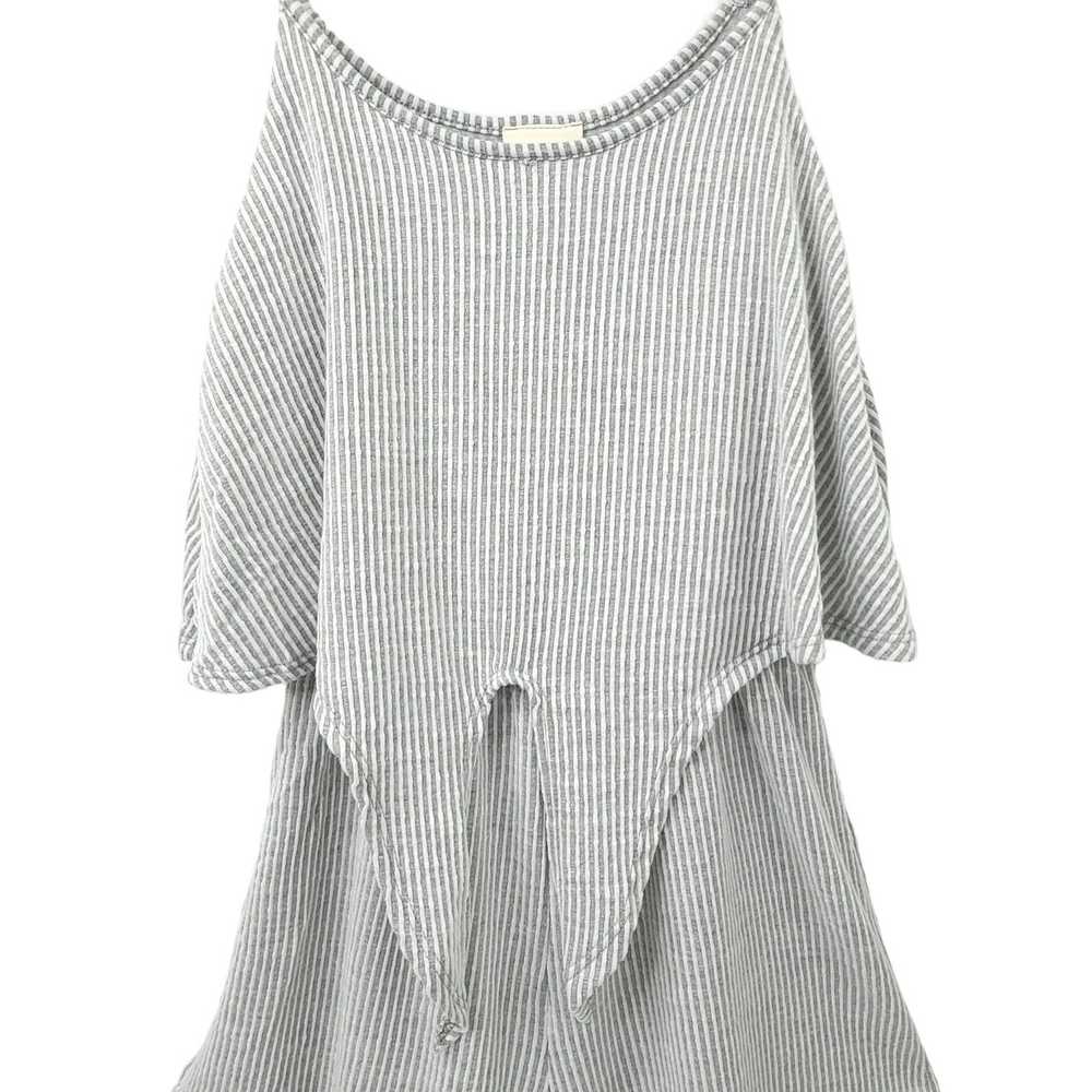 Other Caution To The Wind Striped Romper M Tie Fr… - image 12