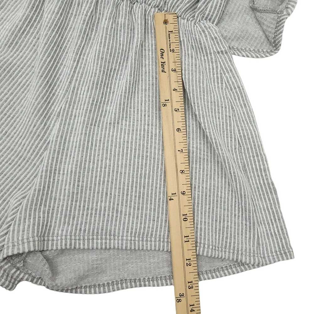 Other Caution To The Wind Striped Romper M Tie Fr… - image 7