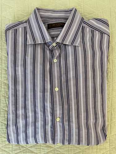 Etro Bold Stripe Spread Collar Shirt