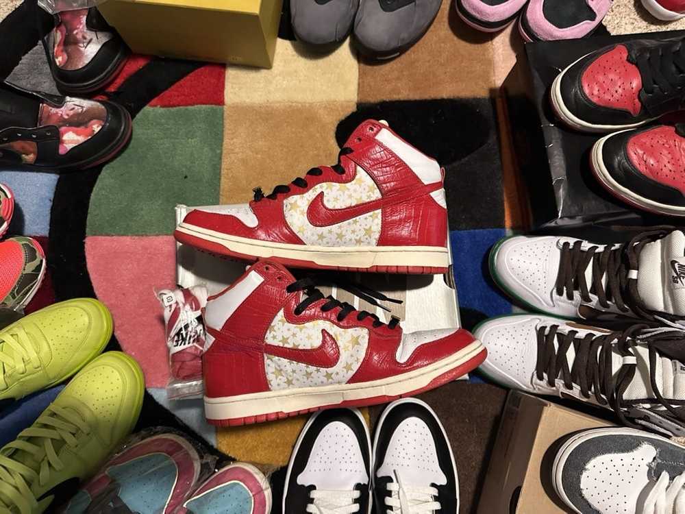 Nike × Supreme Nike x Supreme Dunk High - Red - image 2