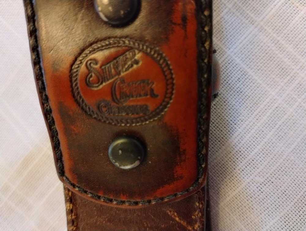 Vintage Vintage 90's Silver Creek 100% Leather Be… - image 3